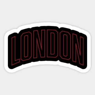 London Red Outline Sticker